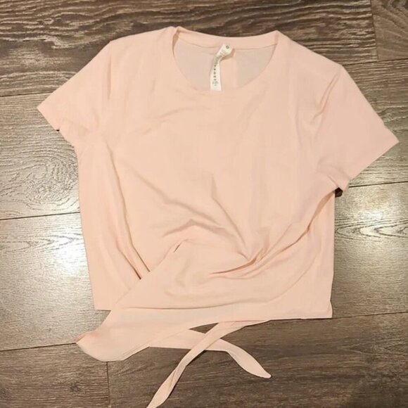 Lululemon Time To Restore Short Sleeve Shirt Pink Mist size 6 - Picture 7 of 7